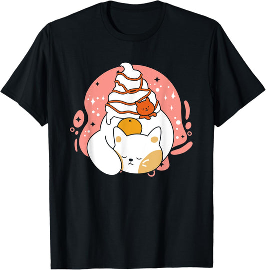 Kawaii Cat | Ice Cream | Japanese Art T-Shirt