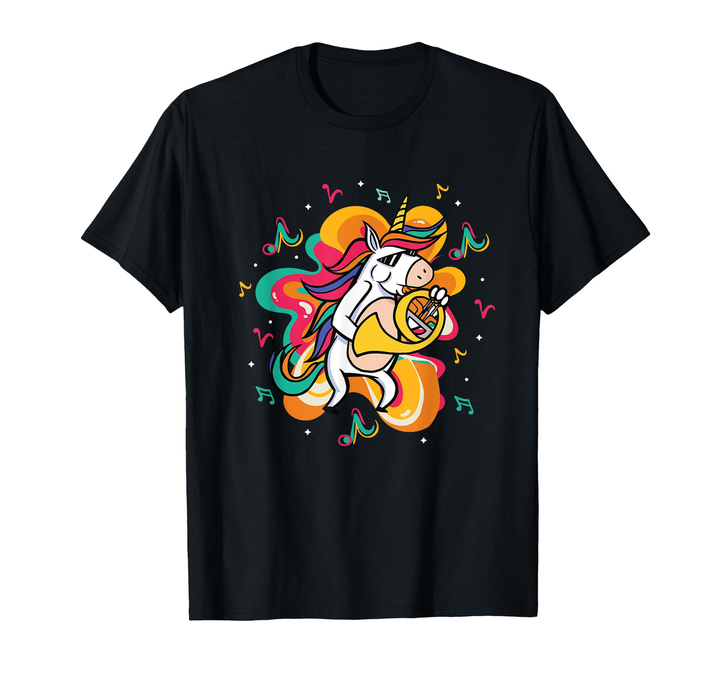 Unicorn Playing French Horn T-Shirt