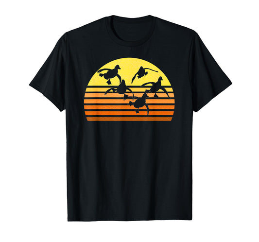 Duck Whisperer Fall Hunter Retro Sun Ducks Autumn Sky Gift T-Shirt