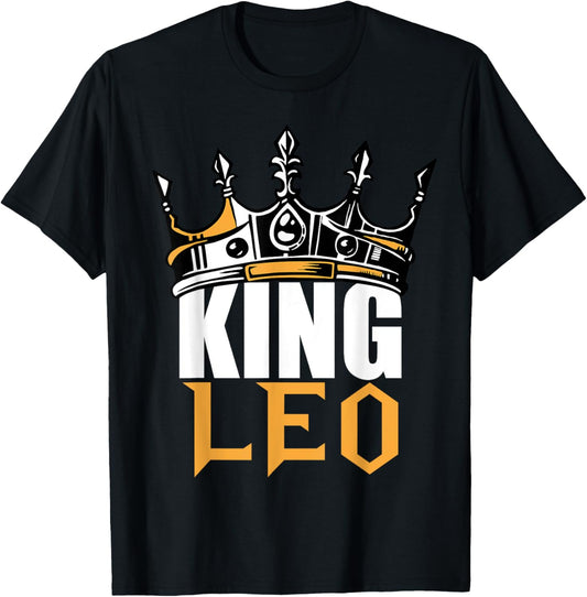 Leo Birthday Gifts - King Leo Zodiac T-Shirt T-Shirt