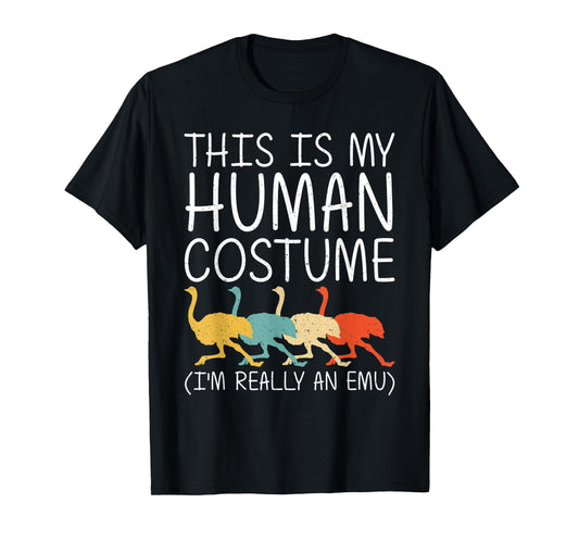 Emu Halloween Human Costume Ostrich Bird Rhea Easy DIY Gift T-Shirt