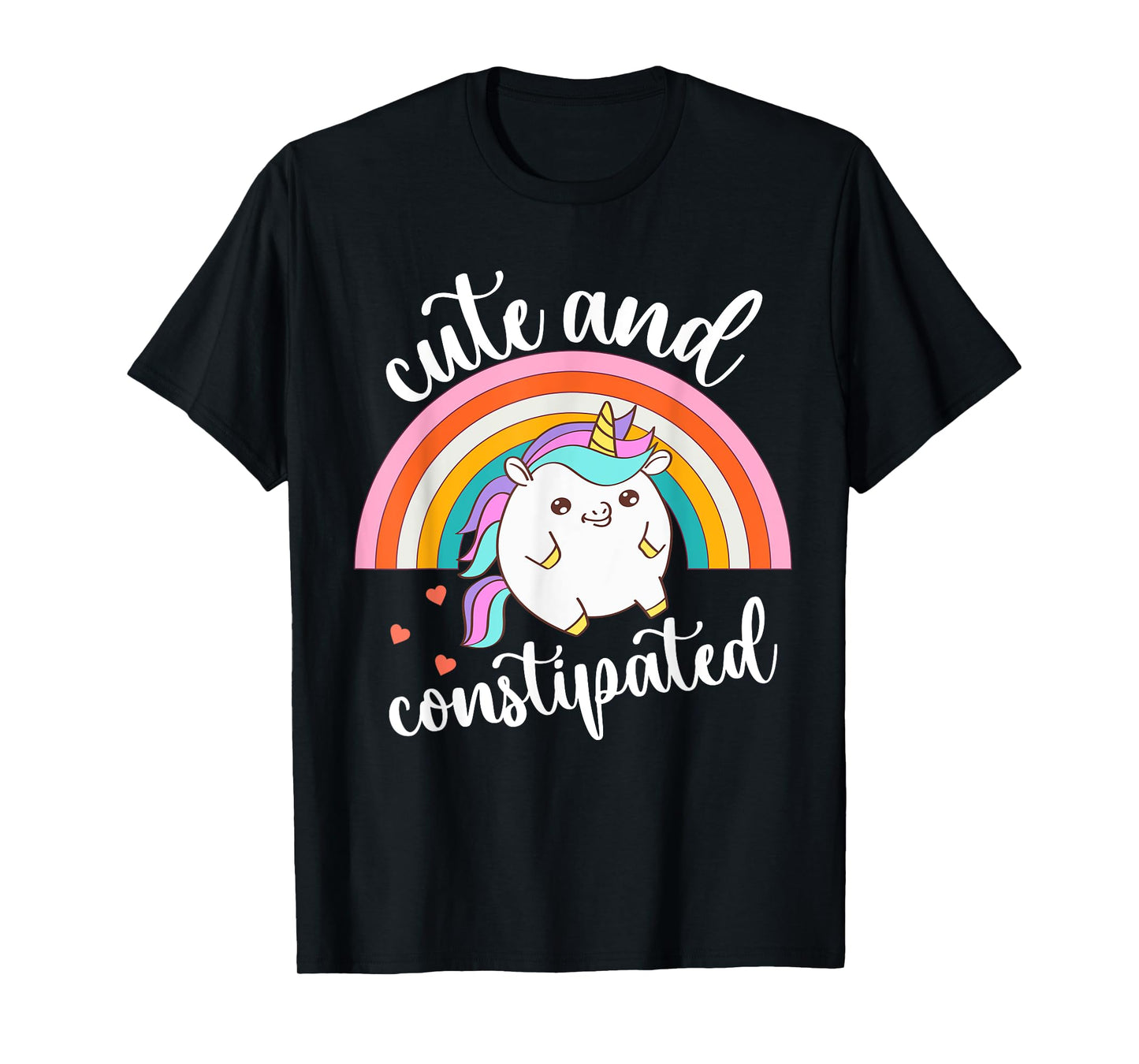 Funny Constipation IBS-C Tummy Ache Cute Constipated Unicorn T-Shirt
