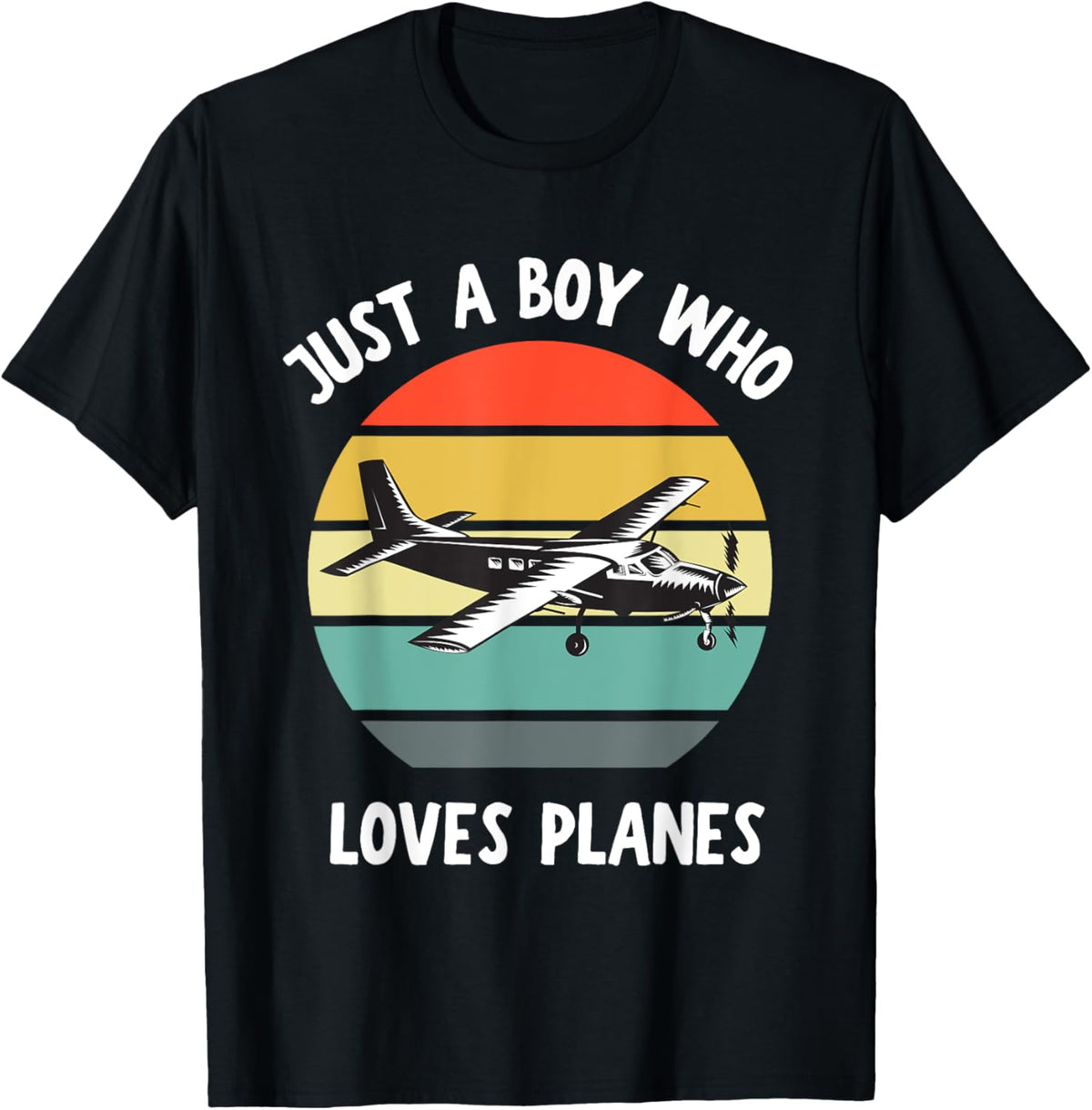 Just A Boy Who Loves Airplanes Funny Kids Toddler Baby 5T 4T T-Shirt