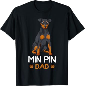 Min Pin Dad Miniature Pinscher Dog Father Father´s Day Men T-Shirt