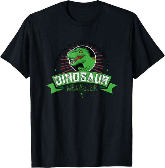 Dinosaur Wrangler Jurassic Unit Cute Kids T-Rex Dino Costume T-Shirt