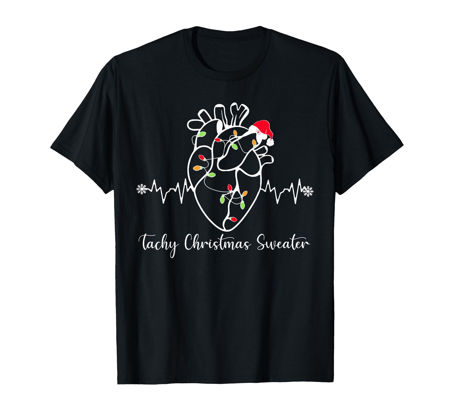 Tachy Christmas Sweater Anatomy Heart Cardiac Nurse Xmas T-Shirt