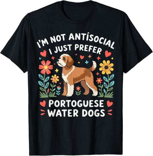 Funny I Just Prefer Portuguese Water Dogs Love Retro Vintage T-Shirt