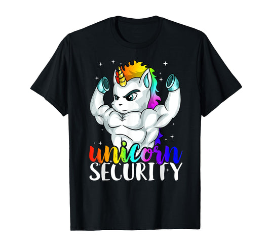 Unicorn Security Squad Muscle Tee Funny Dad Brother Gift T-Shirt