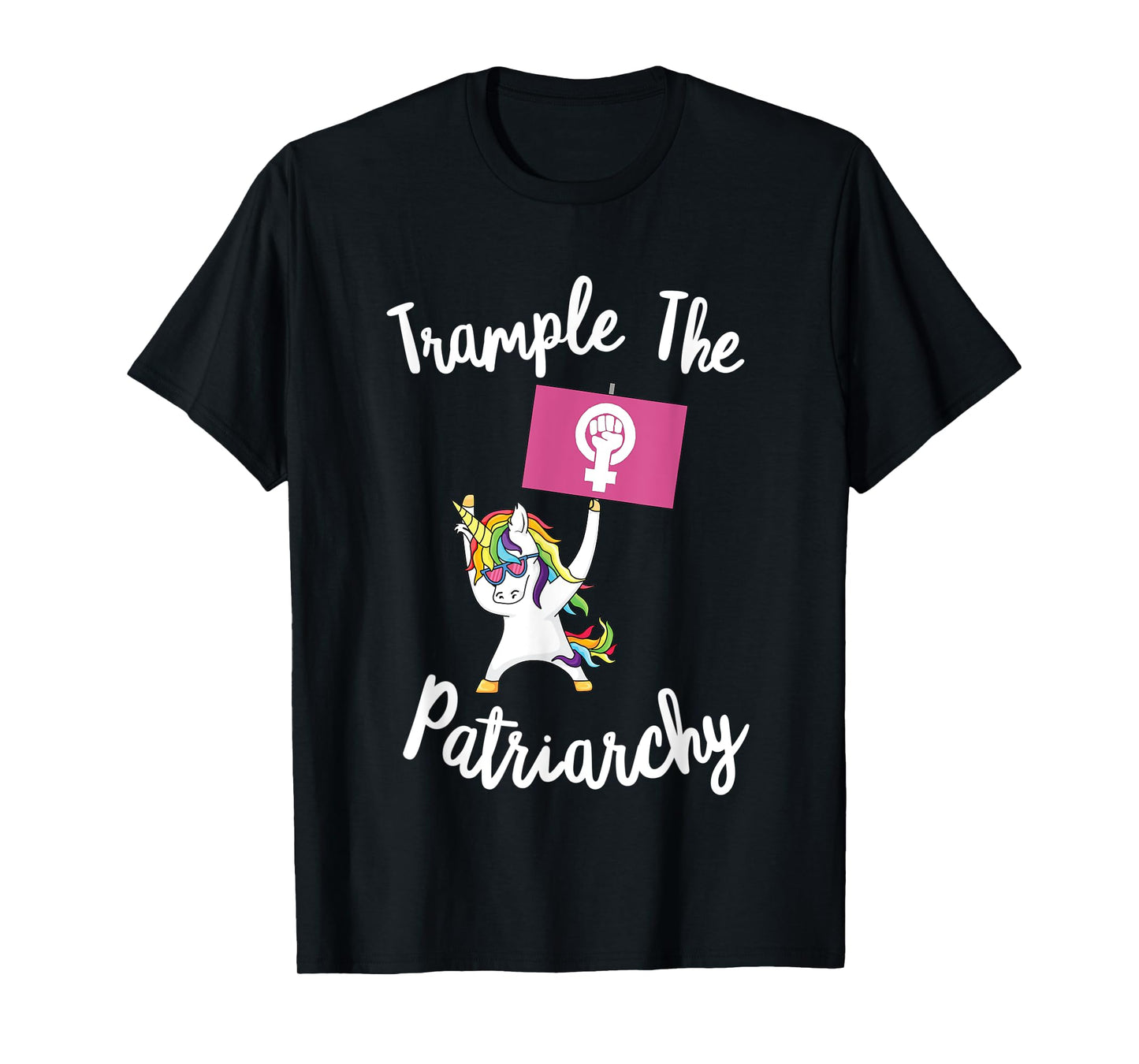 Feminist Unicorn Trample The Patriarchy Activist Flag Resist T-Shirt
