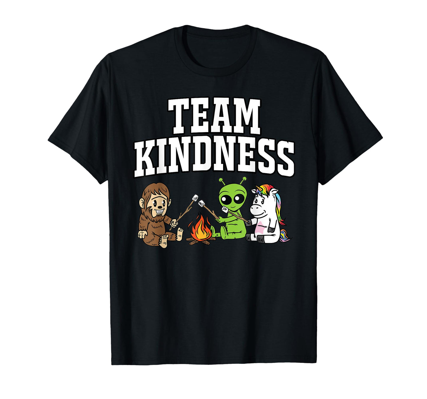 Team Kindness Sasquatch Alien Unicorn Teacher Shirt Gift Men Women Kids T-Shirt