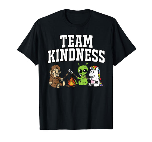 Team Kindness Sasquatch Alien Unicorn Teacher Shirt Gift Men Women Kids T-Shirt