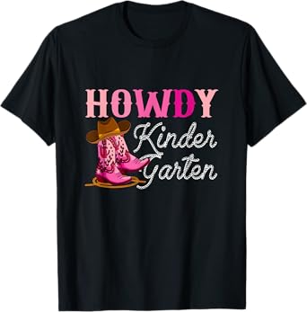 Howdy Kindergarten Teacher Rodeo Country Western Cowgirl T-Shirt