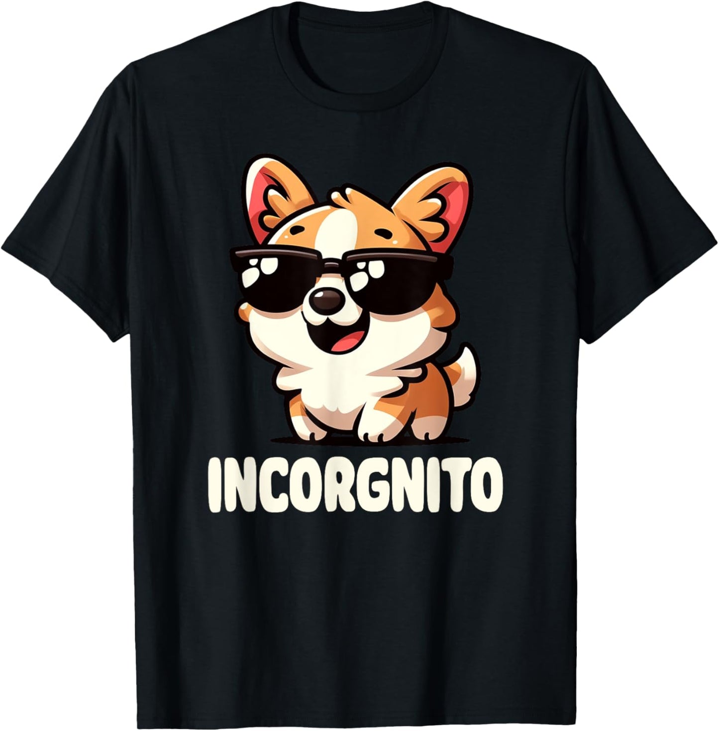 Corgi Incorgnito Pun Funny Dog Lover Design T-Shirt