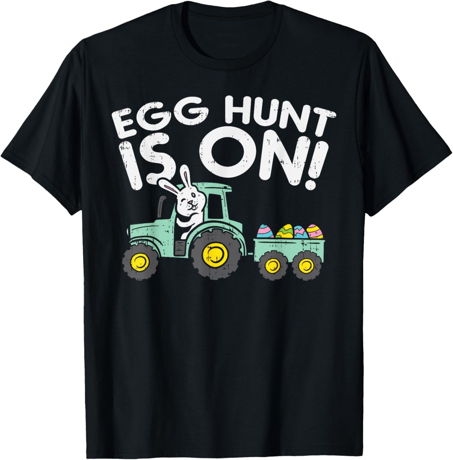 Egg Hunt Is On Bunny Tractor Cart Cute Easter Boys Gift T-Shirt