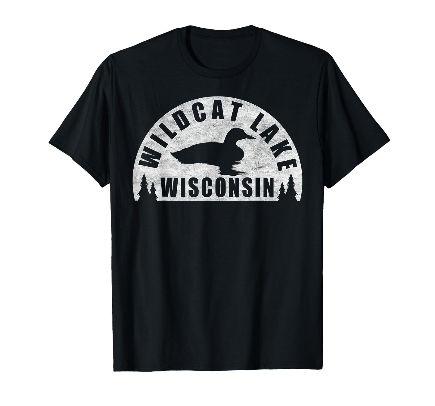 Wildcat Lake Northern Wisconsin Loon T-Shirt for Men Women Girls Kids