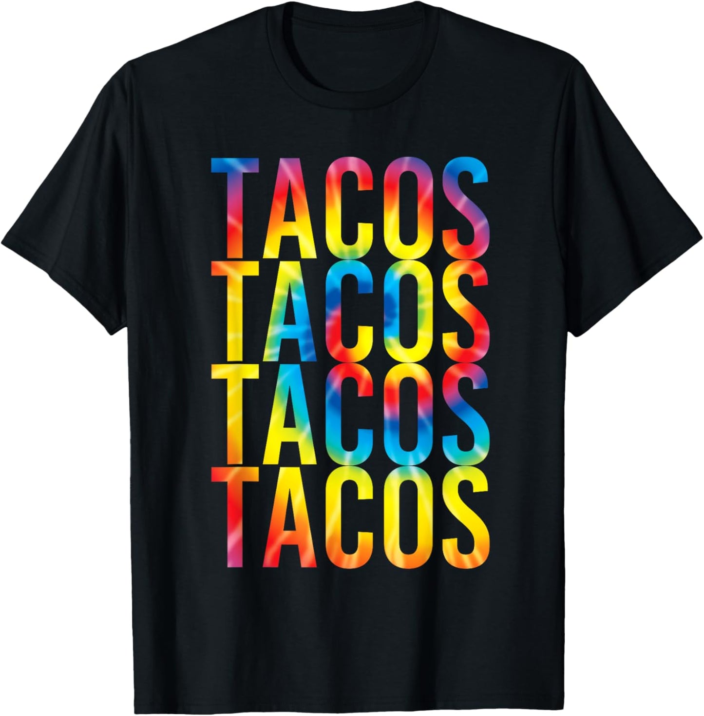 Retro Tacos Vintage Tie Dye Taco Tuesday Mexican Tee T-Shirt