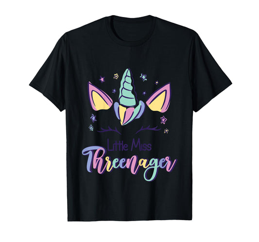 Little Miss Threenager Birthday 3 Years T-Shirt