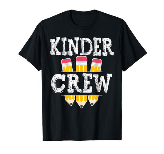 Kinder Crew Fun Kindergarten Squad Teacher 1st Day of School T-Shirt