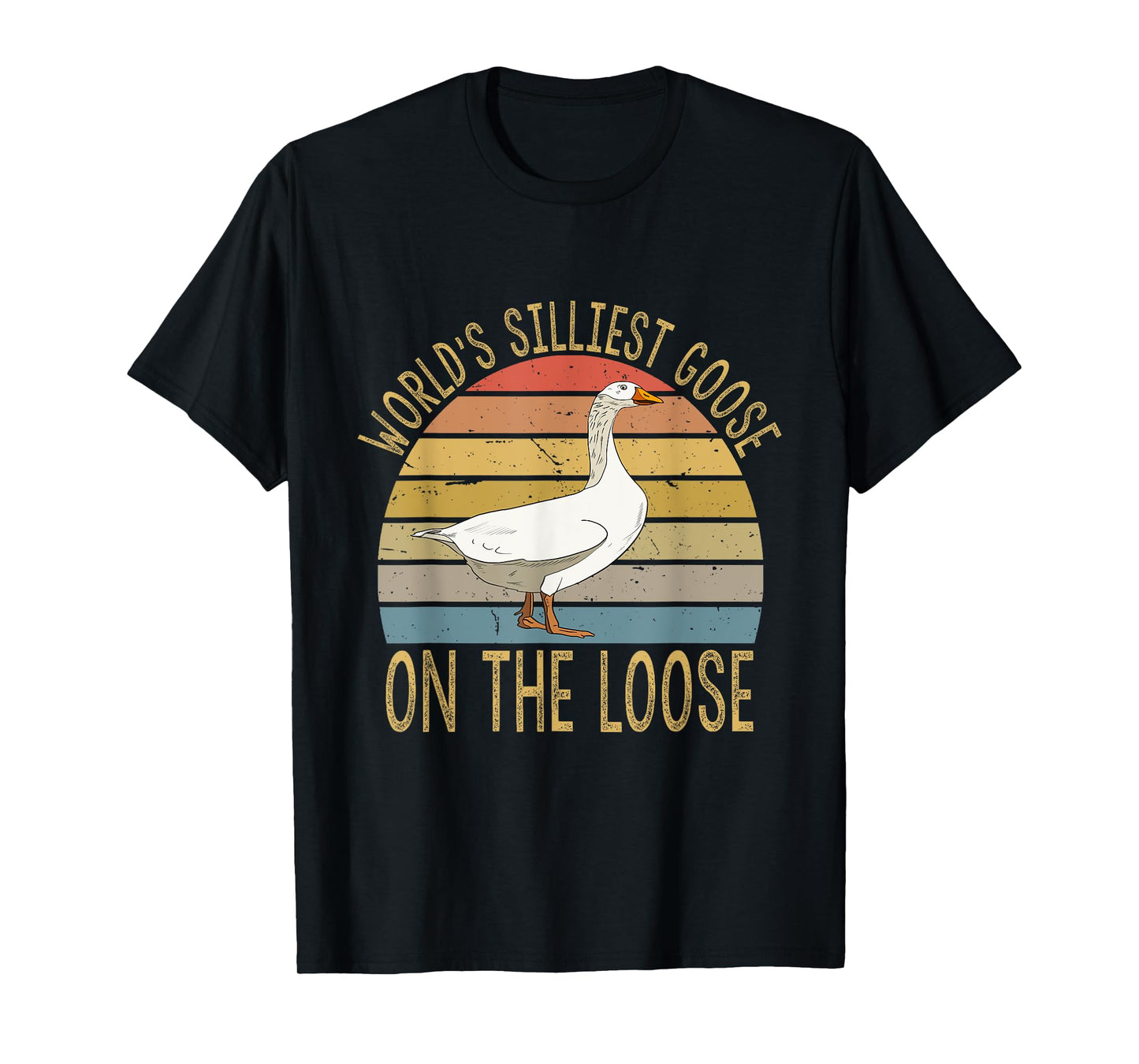 Funny Goose World's Silliest Goose On The Loose Vintage T-Shirt