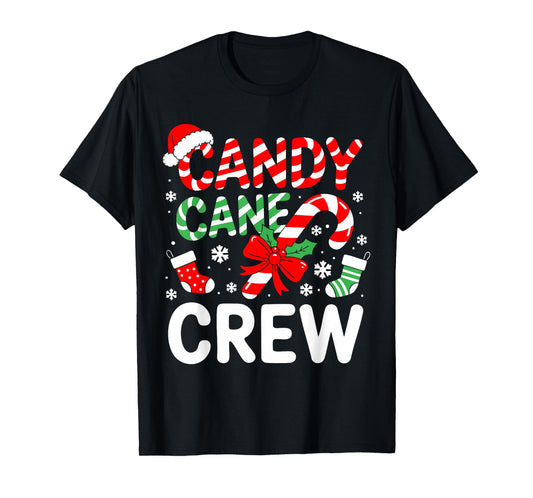 Candy Cane Crew Shirt Adult Men Women Kids Christmas Pajamas T-Shirt