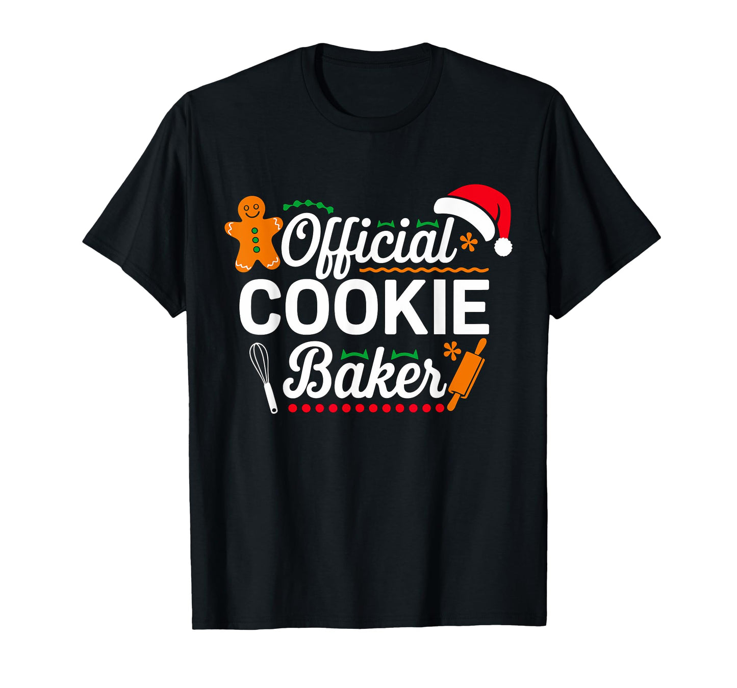 Official Cookie Baker Christmas Costume Mom Xmas T-Shirt
