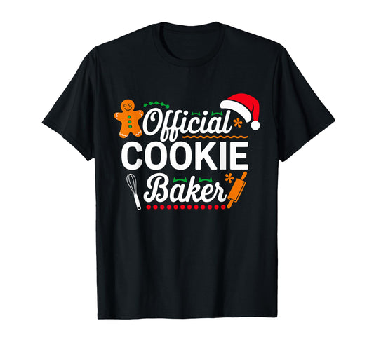 Official Cookie Baker Christmas Costume Mom Xmas T-Shirt