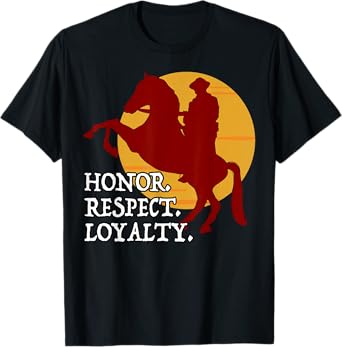 Red Horse Sunset T-Shirt - Honor. Respect. Loyalty. T-Shirt