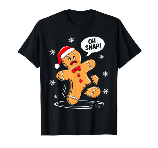 Oh Snap Gingerbread Man Shirt Adult Kids Men Women Costume T-Shirt