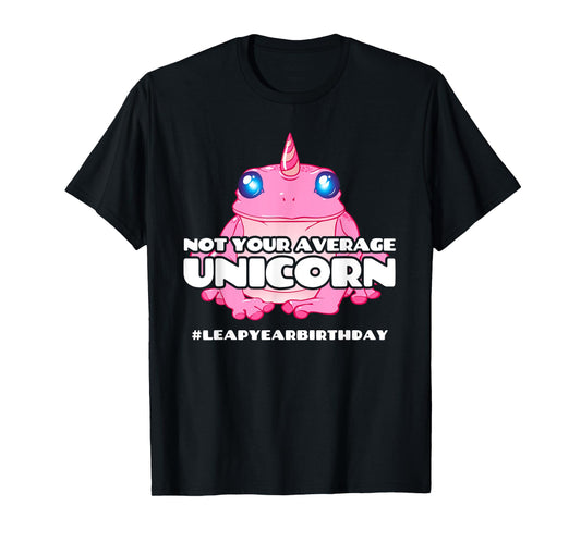 Leap Day Birthday - Unicorn Frog - 2020 Leap Year Birthday T-Shirt