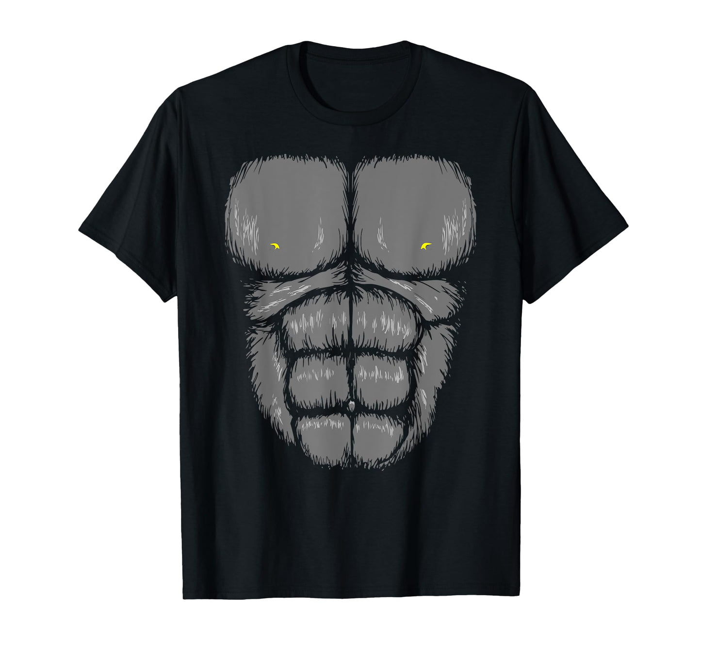 Gorilla Chest Abs T-Shirt Muscles 6 pack Jungle Monkey Retro T-Shirt
