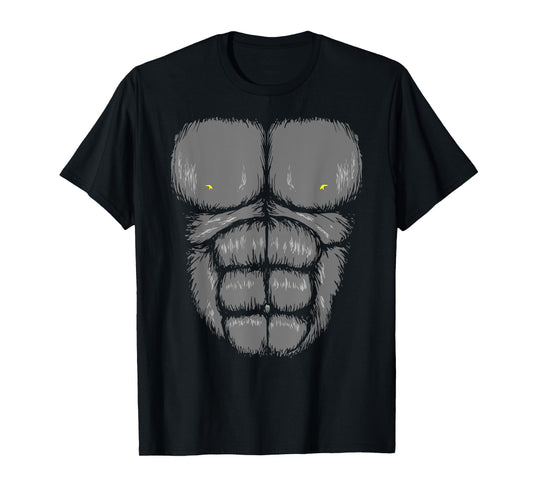 Gorilla Chest Abs T-Shirt Muscles 6 pack Jungle Monkey Retro T-Shirt