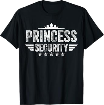 Princess Security Boys Big Brother Vintage Birthday Dad Mom T-Shirt