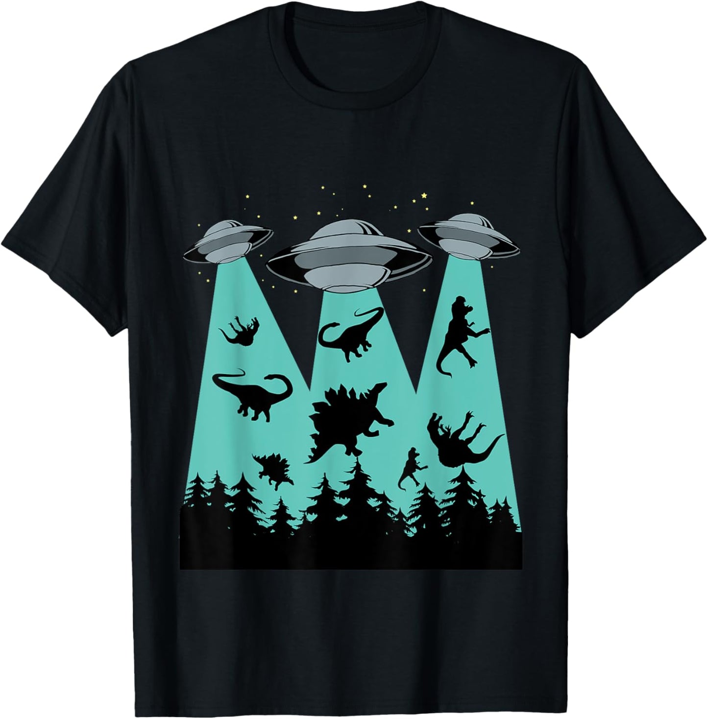 Dinosaur Alien Abduction TShirt | Funny Alien Shirt T-Shirt