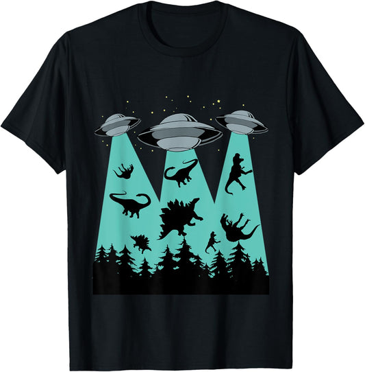 Dinosaur Alien Abduction TShirt | Funny Alien Shirt T-Shirt