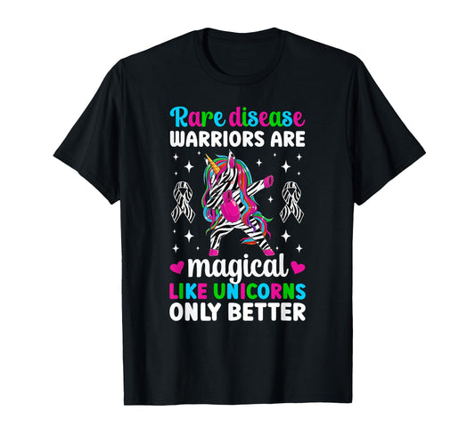 Rare Disease Warrior Unicorn Rare Disease Awareness T-Shirt