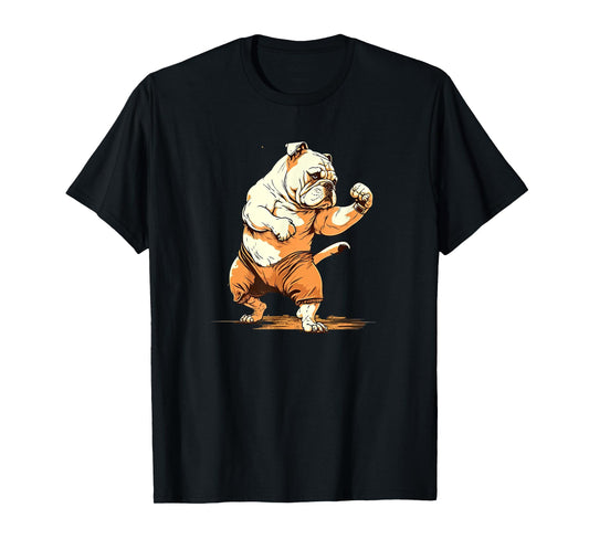 Funny Bulldog Dog Dabbing Dancing The Dab T-Shirt for Men Women Girls Kids