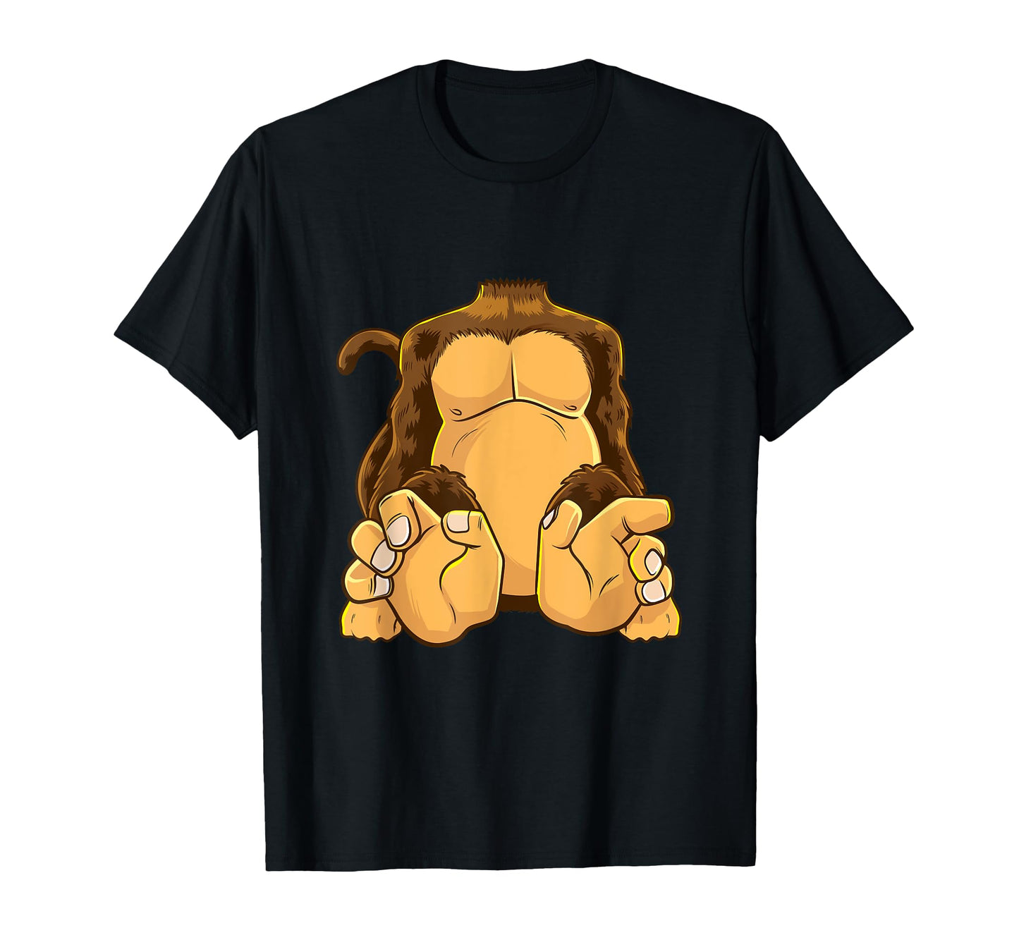Monkey Body Costume Headless Chimpanzee Funny Ape T-Shirt