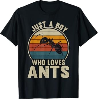 Just A Boy Who Loves Ants Recto Men Kids Ant Lovers T-Shirt