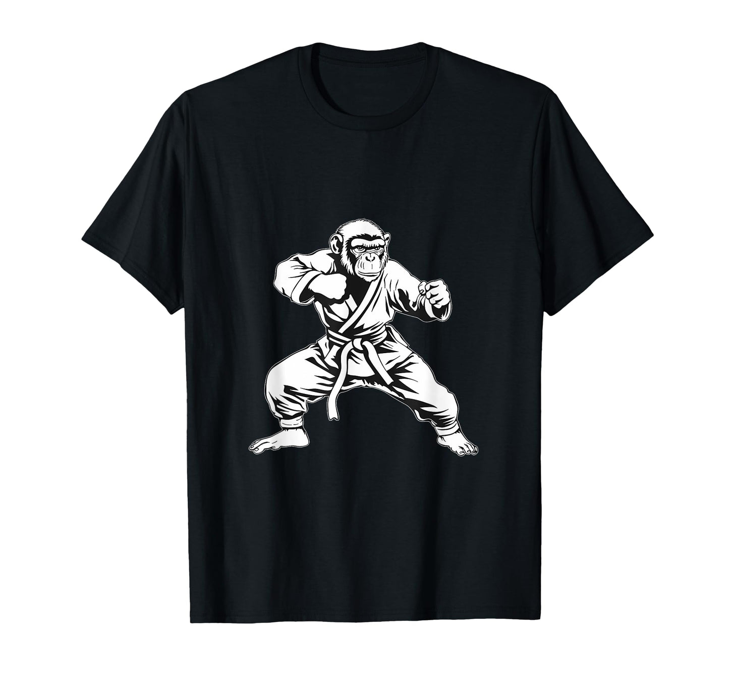 Karate Monkey Taekwondo Kickboxing MMA Judo Monkey Lover T-Shirt