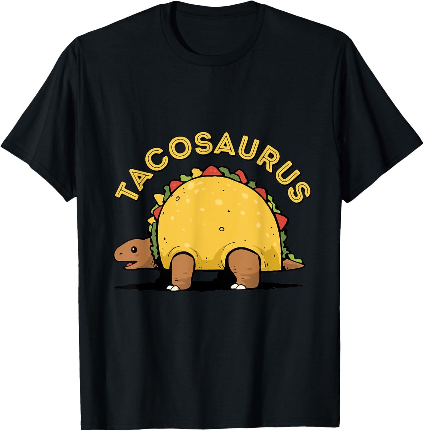 Funny Tacosaurus Dinosaur Taco Pun Design T-Shirt