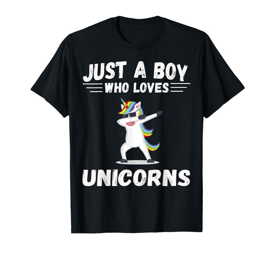 Cute Just a Boy who loves Unicorns Unicorn Gift T-Shirt