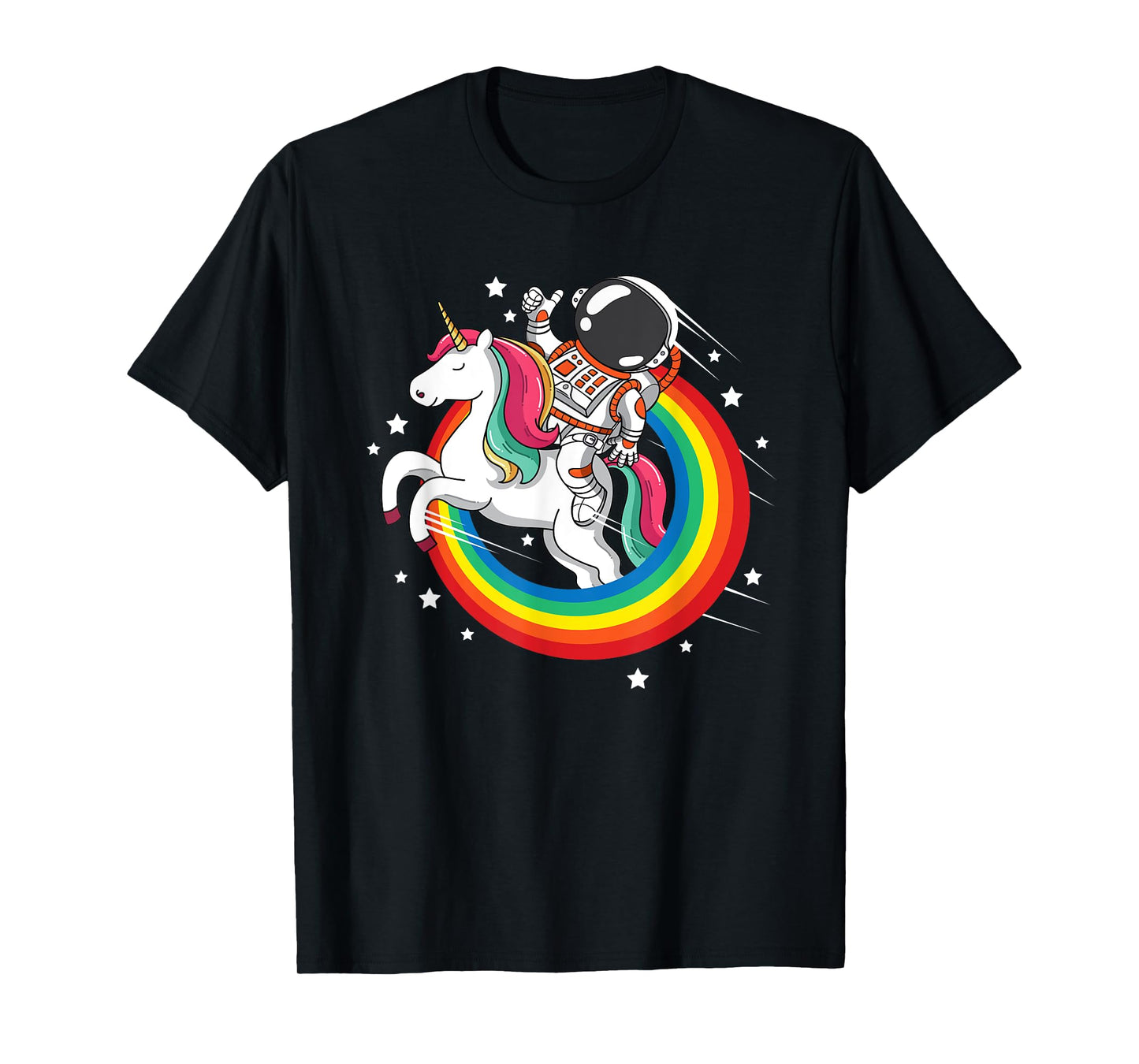 Astronaut Unicorn Space Galaxy Magical Rainbow T-Shirt
