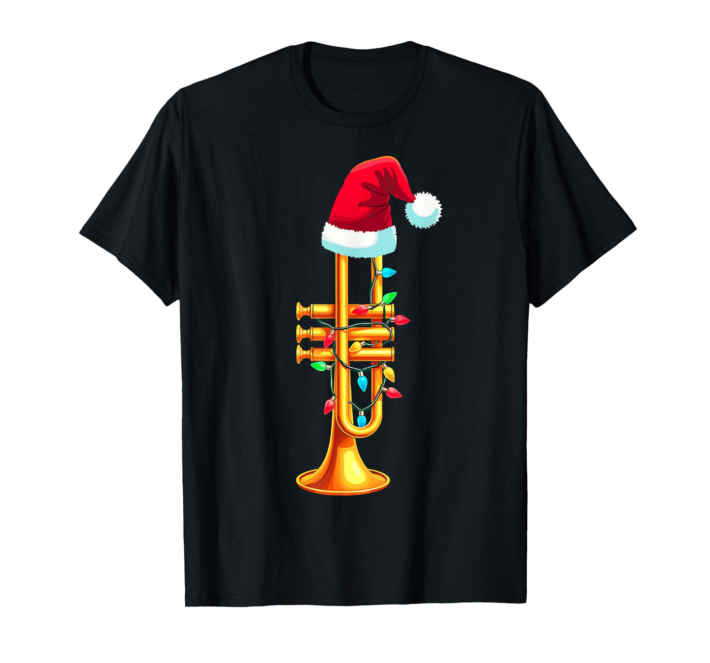 Santa Trumpet Musician Music Lover Xmas Christmas Party Tee T-Shirt