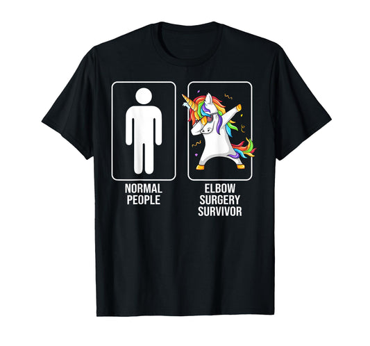 Elbow Surgery Survivor Unicorn Funny Elbow Surgery Recovery T-Shirt