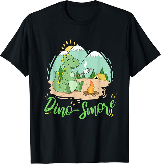 Dino S'mores Camping Gift Dinosaur Camp Smores Adult Kids T-Shirt
