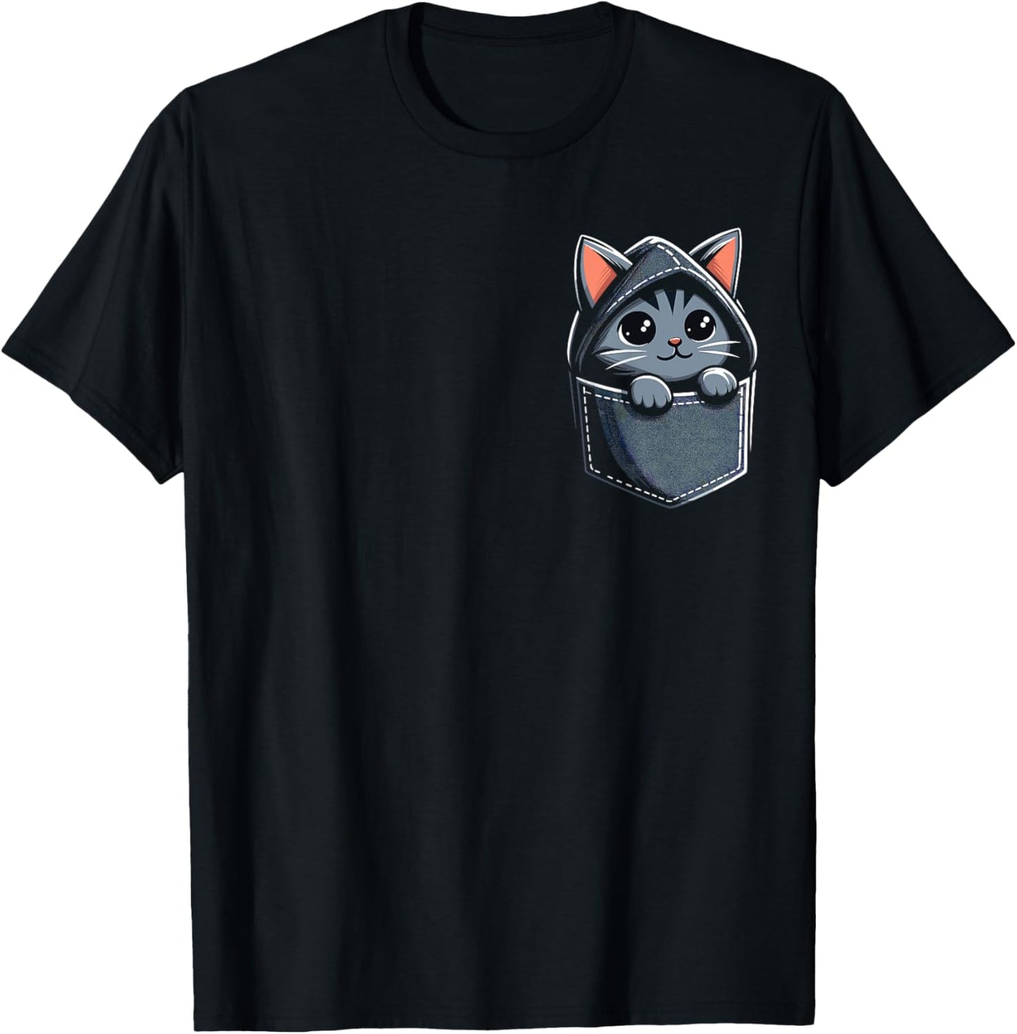 shirt with cat in pocket, cat shirts, Funny cat, cute cats T-Shirt