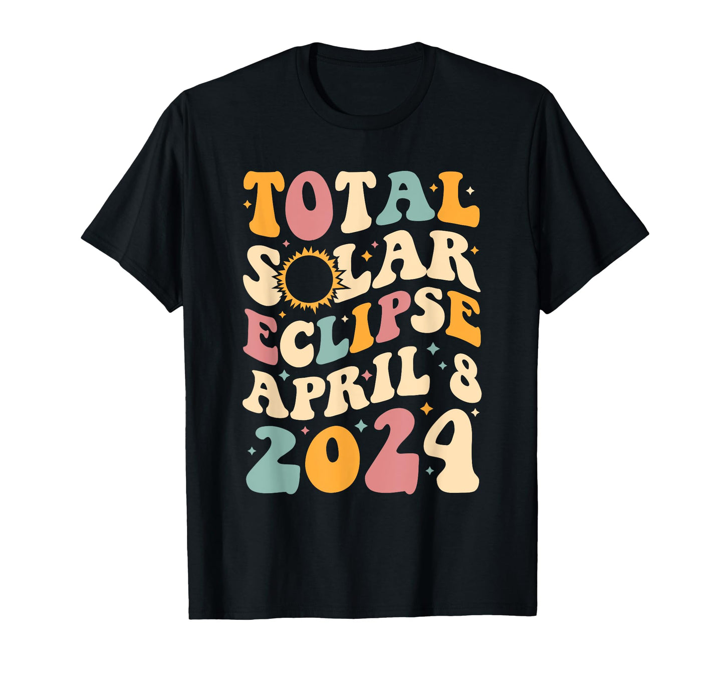 America Totality 04 08 24 Total Solar Eclipse 2024 Groovy T-Shirt
