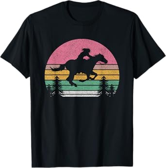 Outta Sight! Vintage Retro Girl Horse Riding Cowgirl Texas Ranch T-Shirt