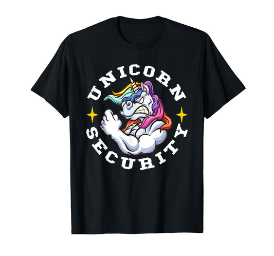 Unicorn Security - Manly Muscular Unicorn Lovers T-Shirt