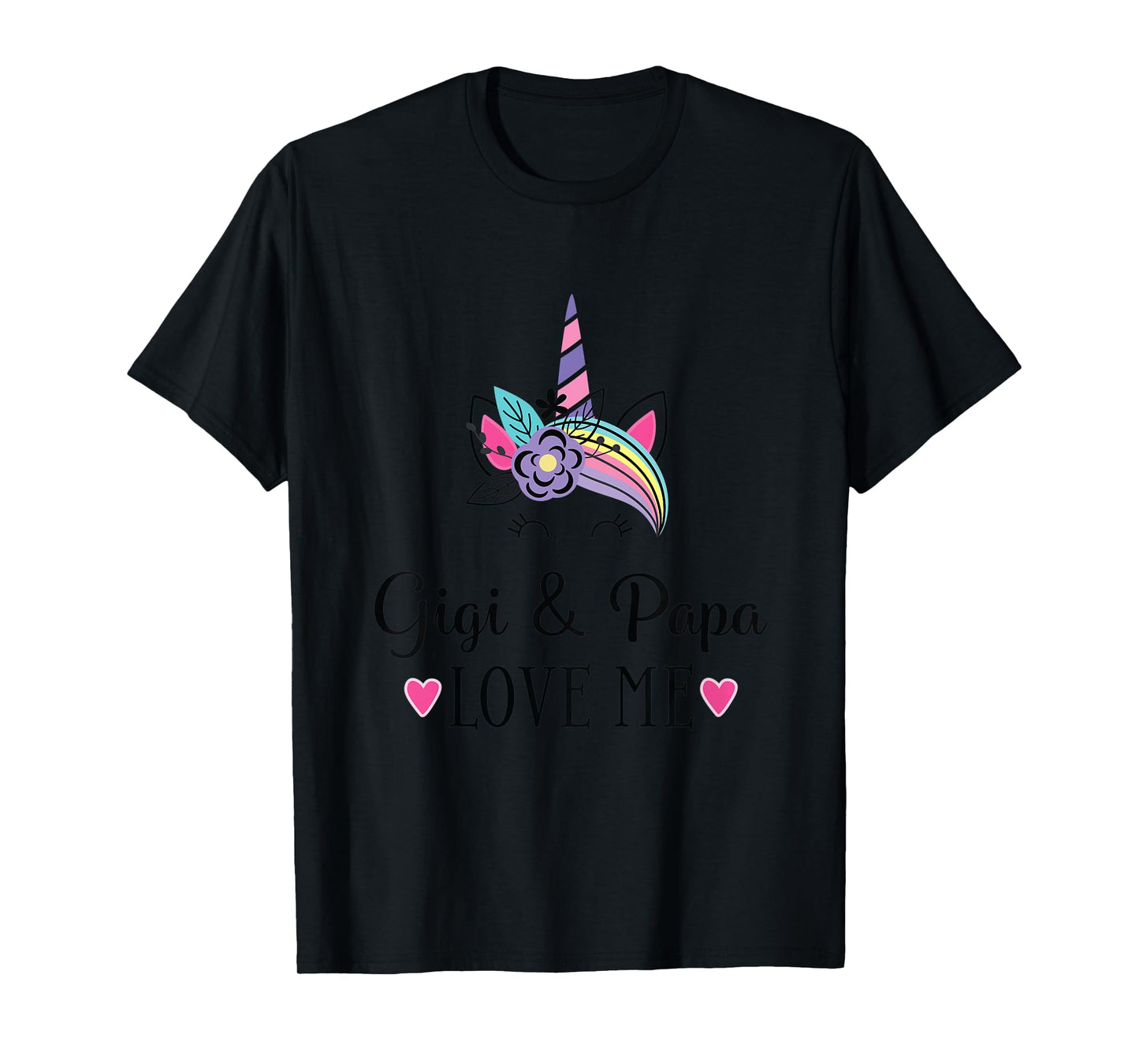 Kids Gigi and Papa Love Me Unicorn T-Shirt